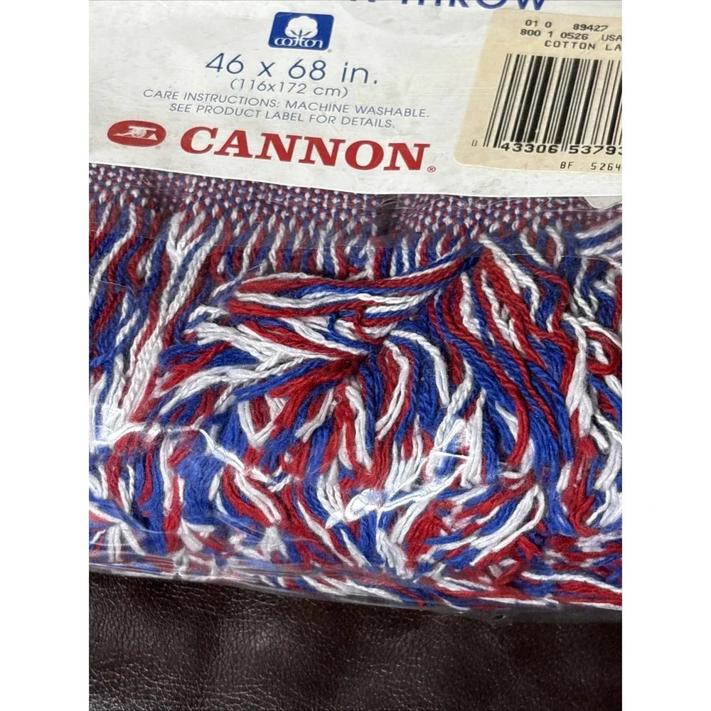 NOS Vintage USA Olympic Team 100% Cotton Throw Stars & Stripes